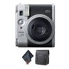 Fujifilm INSTAX MINI 99 Instant Film Camera + Case (Silver) Bundle