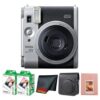 Fujifilm Instax Mini 99 Instant Film Camera Silver + 40 Sheets, Case Bundle