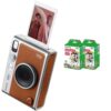 Fujifilm Instax Mini EVO Instant Camera (Brown + Extra Film (20 Sheets))