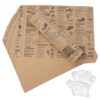 FULANDL 200 PCS Greaseproof Paper Sheets with 100 PCS Disposable PE Gloves