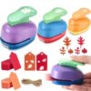 Fullhawl 53 Pcs Maple Leaf Paper Punch Set Include 3/8, 5/8, 1 Inch 3 Size Leaf Hole Punch 50 Wavy Head Gift Tags with 10 Meter String Tag for Crafts Fall Thanksgiving Festival Card Scrapbook DIY