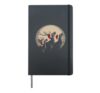 Full Moon Phase Christmas Three Reindeer Hardcover Journal, Black