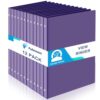 Fulmoon 12 Pcs Economy View 3 Ring Plastic Binder 12.2 x 9.8 Inch Plastic Round Ring Binders with Pockets Notebinder for Meetings for Home, Office, School(Purple, 1/2 Inch)