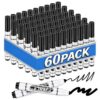 FUMILE 60 Pcs Black Washable Markers Bulk, Markers for Kids,Broad Line Conical Tip Coloring Marker Bulk for Student,Back to School Supplies, Teacher Classroom Must Haves & Essentials