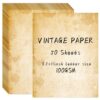 FUNCLASS 50 Sheets Brown Printer Paper, 8.5'' x 11'' Vintage Paper Sheets