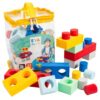Fun Express 7" x 7" Bright Colorful EVA Foam Building Blocks Set - 33 Pc.