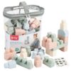 Fun Express 8 x 10 Pastel Plastic Building Blocks Set with Bag - 42 Pc.