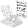 FungLam Thermal Printer Paper 8.5” x 11”, US Letter Thermal Papers, Continuous Perforated Folding Paper, Compatible with JADENS/Itari M08F Printers, 100 Sheet.