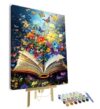 Fun Jigsaw Puzzle 500 Pieces for Adults Vibrant Book Adults' Paint-by-Number Kits on Canvas, Colorful Flowers Paint Butterflies 20.5 x 15 in