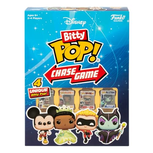 Funko Games Bitty Pop! Chase Game Disney | Easy to Learn, Fast-Paced Gameplay Features Disney Bitty Pop! Figures | 2-4 Players, Ages 6+