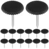 FUNNETOYU 100pcs Black Thumb Tacks Push Pins Lightweight Plastic and Aluminum Alloy Multi-Function Bulletin Board Accessories for Office and Drawing Paper Fixing