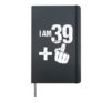 Funny '80s Ich bin 39 + 1 40th Birthday Born 1980 Hardcover Journal, Black