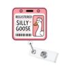 Funny Badge Reel, Cute Registered Silly Goose Badge Holder for Nurse