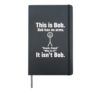 Funny Bob No Arms Knock Knock Joke Dad Humor Hardcover Journal, Black