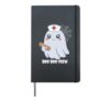 Funny Boo Boo Crew Ghost Nurse Paramedic Halloween Party Hardcover Journal, Black