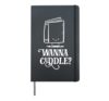 Funny Book Shirt Wanna Cuddle Cute Shirt Gift Readers Nerds Hardcover Journal, Black