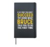 Funny Bruce If At First You Don't Succeed Try Doing Bruce Hardcover Journal, Black