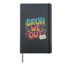 Funny Bruh we out teachers retro vintage class dismissed tee Hardcover Journal, Black