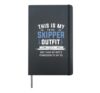 Funny Canal Boat & Narrowboat Skipper For Barge Boat Owners Hardcover Journal, Black