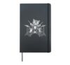 Funny Cat Drummer Rock N Roll Drumming Playing Drums Hardcover Journal, Black