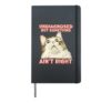 Funny Cat Mental Health Undiagnosed ADHD Autism Sad Weird Hardcover Journal, Black