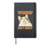 Funny Cat Undiagnosed Crazy Weird Sad Meme Themed Hardcover Journal, Black