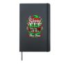 Funny Christmas Humor Sassy Elf Kids Teens Girls Women Gifts Hardcover Journal, Black