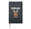 Funny Christmas Pun Reindeer Game Don’t Look at the Reindeer Hardcover Journal, Black