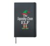 Funny Christmas The Squeaky Clean Elf Janitor Custodian Gift Hardcover Journal, Black