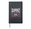 Funny Clarinet Girl Gift Musician Clarinetist Hardcover Journal, Black