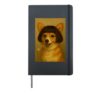 Funny Corgi Dog Bob Haircut Viral Meme Hardcover Journal, Black