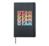 Funny Cute Retro Graphic Men Women & Kids Utah Hardcover Journal, Black