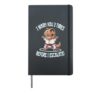 Funny Dinosaur Martial Arts Karate Kids Hardcover Journal, Black