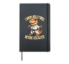 Funny Dinosaur Martial Arts Karate Kids Hardcover Journal, Black