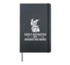 Funny Dragon Lover Gift Easily Distracted By Dragons & Books Hardcover Journal, Black