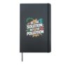 Funny Earth Day - Be The Solution Not The Pollution Hardcover Journal, Black
