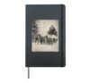 Funny Family Christmas Animal Raccoon Pulling Santa Hardcover Journal, Black