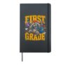 Funny First Grade 1st Boy Feral Raccoon Back to School Hardcover Journal, Black