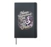 Funny Flute Art For Women Girls Mom Flute Player Flute Lover Hardcover Journal, Black