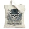 Funny Gardening Skull Quote Vintage Canvas Tote Bag 13x15 Inch