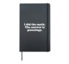 Funny Genealogy or Genealogist Girls Boys Men or Women Hardcover Journal, Black