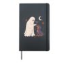 Funny Ghost Dachshund (Wiener Dog) Boop Halloween women men Hardcover Journal, Black