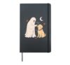 Funny Ghost Golden Retriever Dog Boop Halloween men women Hardcover Journal, Black