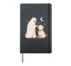 Funny Ghost Labrador Retriever Dog Boop Halloween men women Hardcover Journal, Black