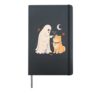 Funny Ghost pomeranian Dog Boop Halloween women men Hardcover Journal, Black