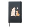 Funny Ghost shiba inu Dog Boop Halloween women men Hardcover Journal, Black