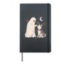 Funny Ghost Siberian Husky Dog Boop Halloween women men Hardcover Journal, Black