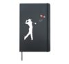 Funny Golf Lovers Valentine's Day Heart Golf Lovers Hardcover Journal, Black