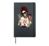 Funny Halloween Skeleton Teacher Coffee Teaching Humor Women Hardcover Journal, Black