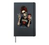 Funny Halloween Skeleton Teacher Coffee Teaching Humor Women Hardcover Journal, Black